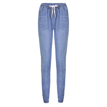 Load image into Gallery viewer, Ladies' Lace-up Washed Feet Lantern Jeans, Trousers, Shorts.