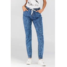 Load image into Gallery viewer, Ladies' Lace-up Washed Feet Lantern Jeans, Trousers, Shorts.