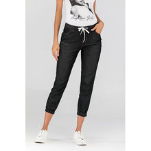Load image into Gallery viewer, Ladies' Lace-up Washed Feet Lantern Jeans, Trousers, Shorts.