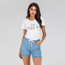 Load image into Gallery viewer, Ladies' Lace-up Washed Feet Lantern Jeans, Trousers, Shorts.