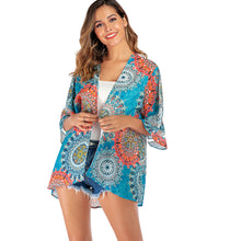 Load image into Gallery viewer, Printed sunscreen Kimono
