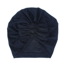 Load image into Gallery viewer, Soft knitted fabric pleated bow Baby Hat