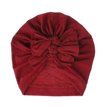 Load image into Gallery viewer, Soft knitted fabric pleated bow Baby Hat
