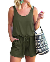 Load image into Gallery viewer, Fashion striped round neck vest lace casual women's jumpsuit