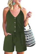 Load image into Gallery viewer, Fashion striped round neck vest lace casual women's jumpsuit