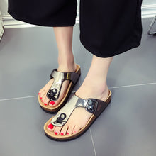 Load image into Gallery viewer, Women's colorful rhinestone flip-flops, Fashion Sandals