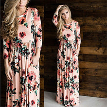 Load image into Gallery viewer, New long sleeve printed big hem Dress
