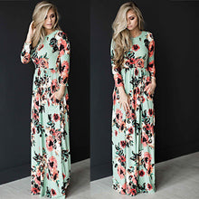 Load image into Gallery viewer, New long sleeve printed big hem Dress