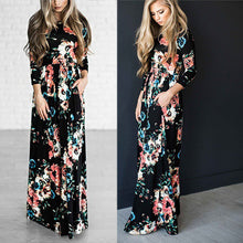Load image into Gallery viewer, New long sleeve printed big hem Dress