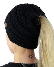 Load image into Gallery viewer, Ponytail ladies knitted wool Hat
