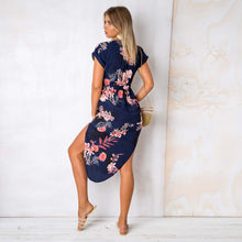 Load image into Gallery viewer, Sexy V-neck square print Dress