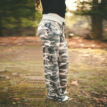 Load image into Gallery viewer, Lace-up casual Trousers, loose lace-up camouflage printed Pants