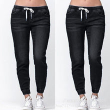 Load image into Gallery viewer, Ladies' Lace-up Washed Feet Lantern Jeans, Trousers, Shorts.