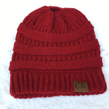 Load image into Gallery viewer, Ponytail ladies knitted wool Hat
