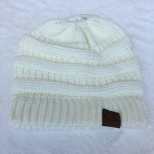 Load image into Gallery viewer, Ponytail ladies knitted wool Hat