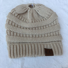 Load image into Gallery viewer, Ponytail ladies knitted wool Hat