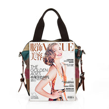 Load image into Gallery viewer, Diagonal cross color stripe stitching Women Handbag