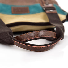 Load image into Gallery viewer, Diagonal cross color stripe stitching Women Handbag