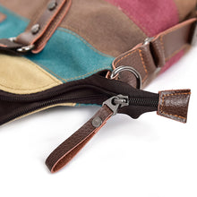 Load image into Gallery viewer, Diagonal cross color stripe stitching Women Handbag