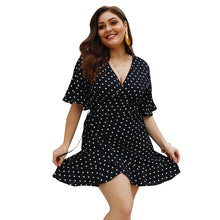 Load image into Gallery viewer, Plus size polka dot sexy Dress
