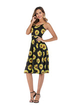 Load image into Gallery viewer, Sling print big swing Dress
