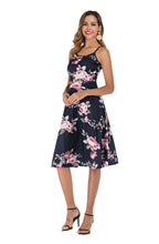 Load image into Gallery viewer, Sling print big swing Dress
