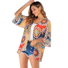 Load image into Gallery viewer, Printed sunscreen Kimono
