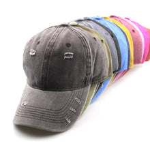 Load image into Gallery viewer, Washed broken hole Baseball Cap,
