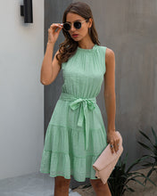 Load image into Gallery viewer, Fashionable solid color sleeveless lace up Dress
