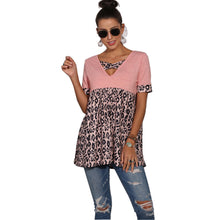 Load image into Gallery viewer, New spring and summer leopard print short sleeve Dress, T-shirt
