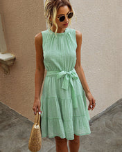 Load image into Gallery viewer, Fashionable solid color sleeveless lace up Dress
