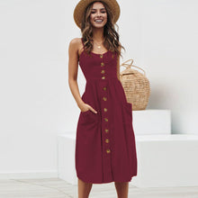 Load image into Gallery viewer, Single breasted suspender Dress
