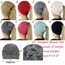 Load image into Gallery viewer, Ponytail ladies knitted wool Hat
