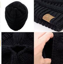 Load image into Gallery viewer, Ponytail ladies knitted wool Hat
