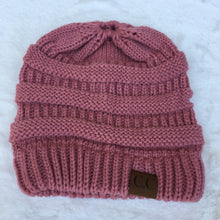 Load image into Gallery viewer, Ponytail ladies knitted wool Hat
